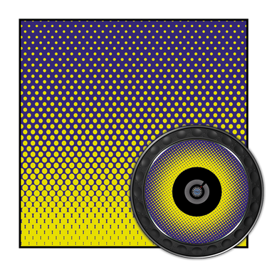 dj-skins Design GRADIENTER DOT LILA / GELB